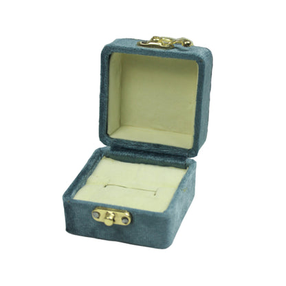 Gold Box Grey Velvet Jewelry Boxes