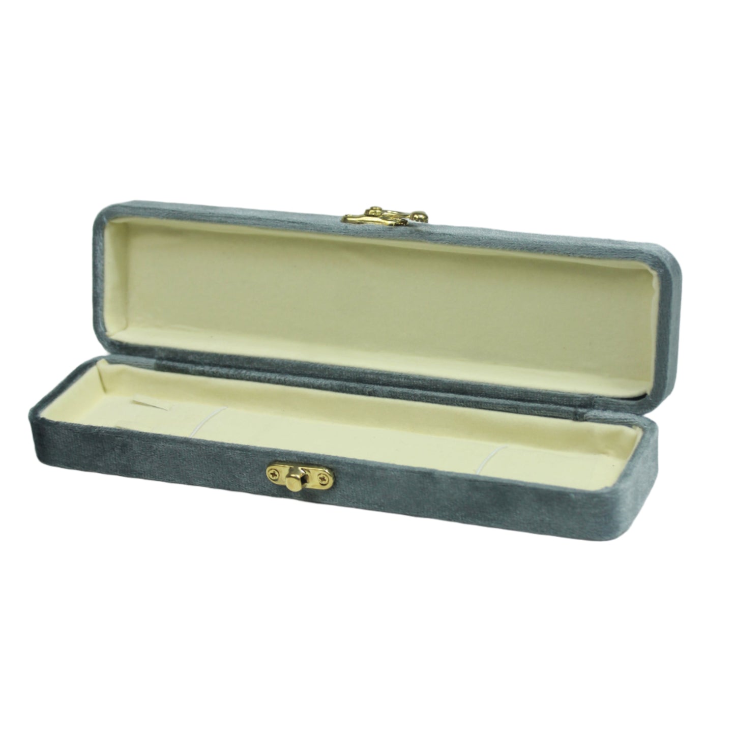 Gold Box Grey Velvet Jewelry Boxes