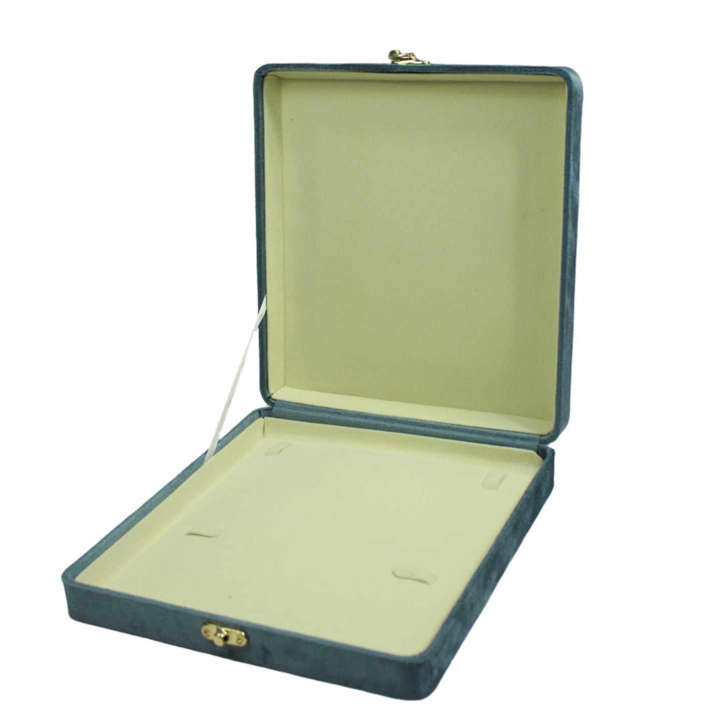 Gold Box Grey Velvet Jewelry Boxes