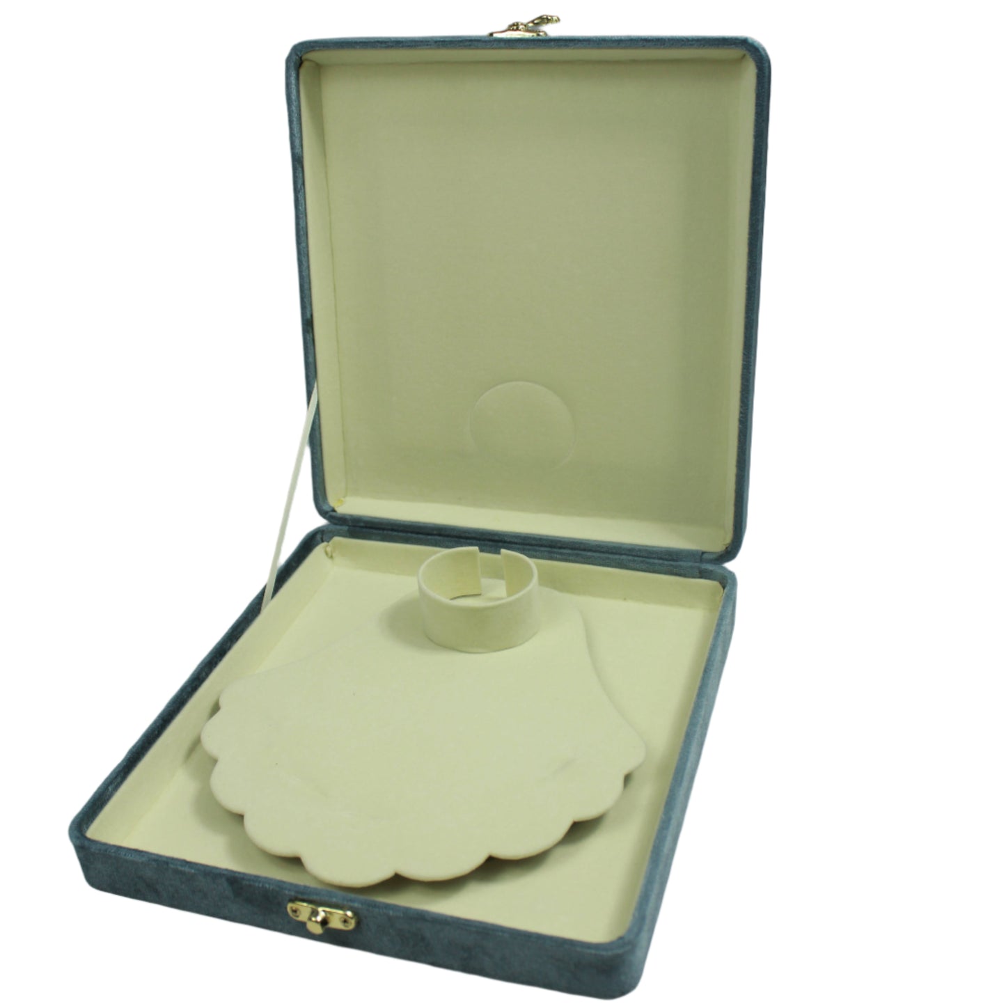 Gold Box Grey Velvet Jewelry Boxes
