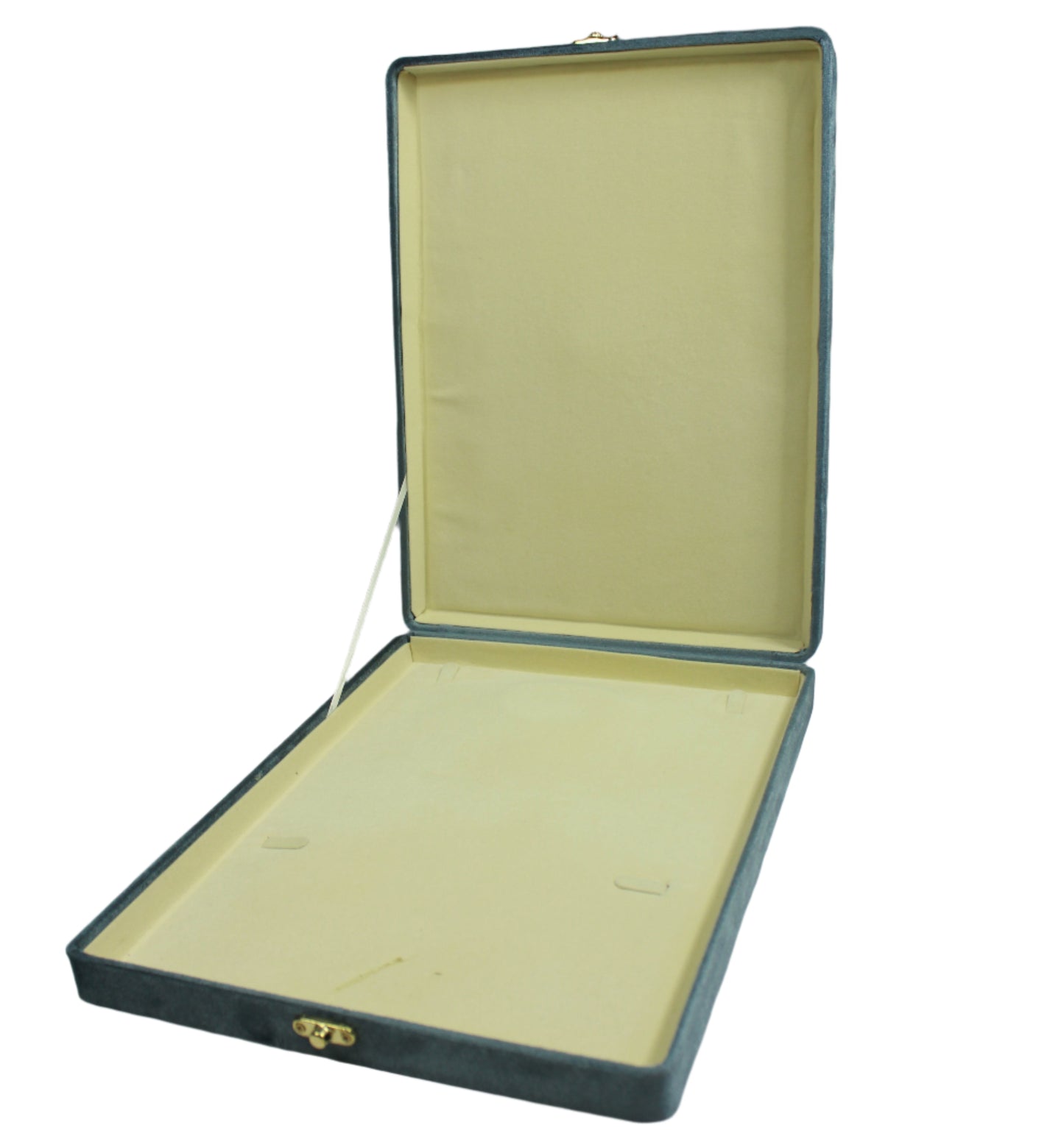 Gold Box Grey Velvet Jewelry Boxes