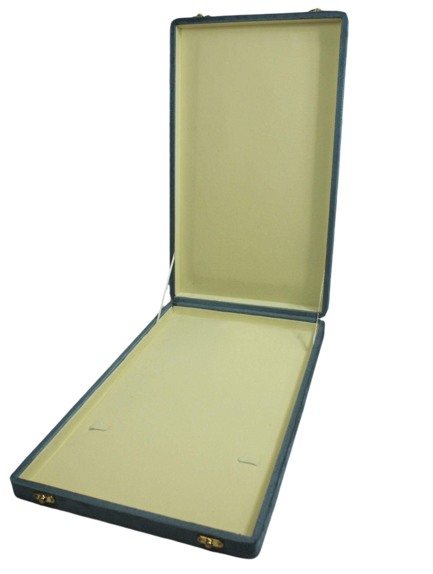 Gold Box Grey Velvet Jewelry Boxes