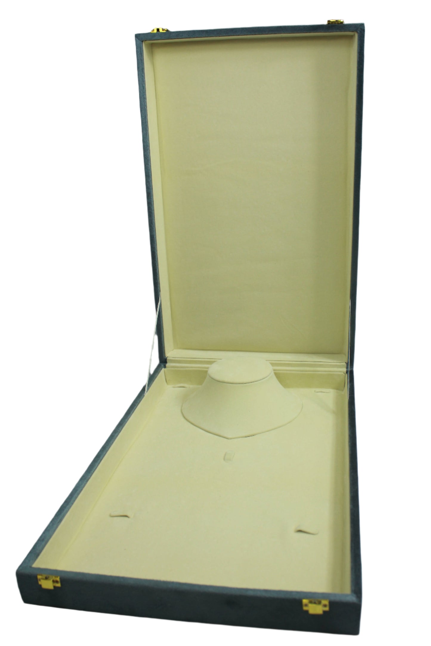Gold Box Grey Velvet Jewelry Boxes