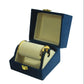 Gold Box Blue Velvet Jewelry Boxes