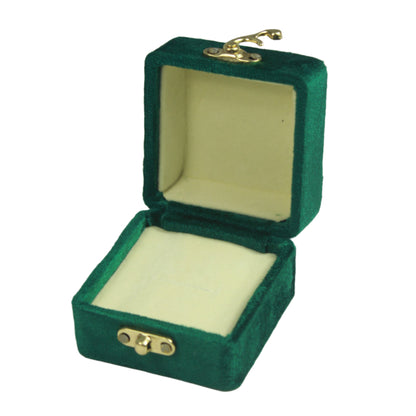 Gold Box Green Velvet Jewelry Boxes