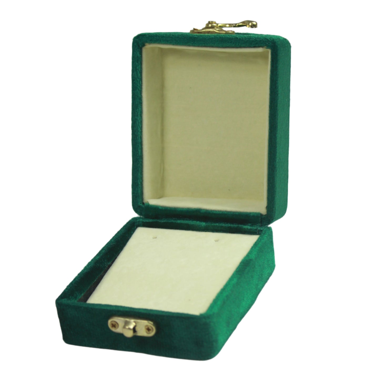 Gold Box Green Velvet Jewelry Boxes