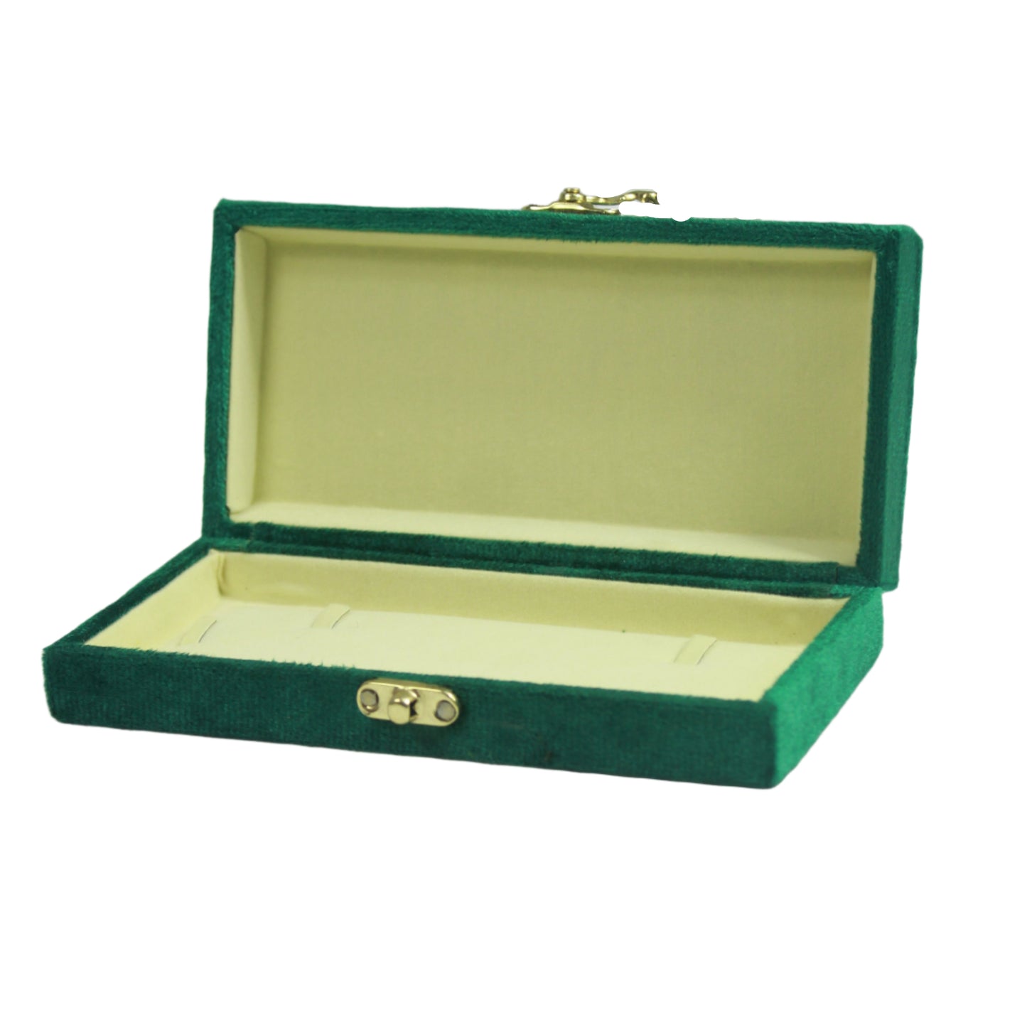 Gold Box Green Velvet Jewelry Boxes