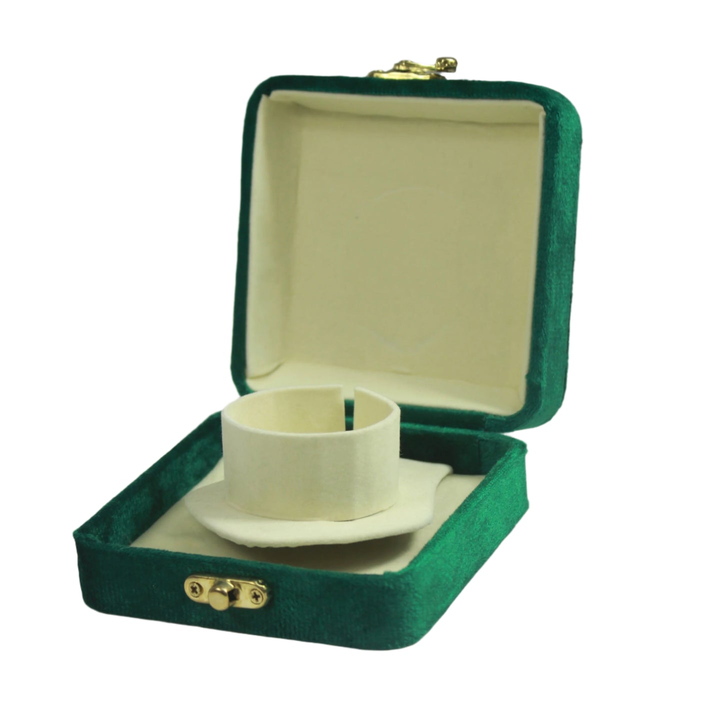 Gold Box Green Velvet Jewelry Boxes