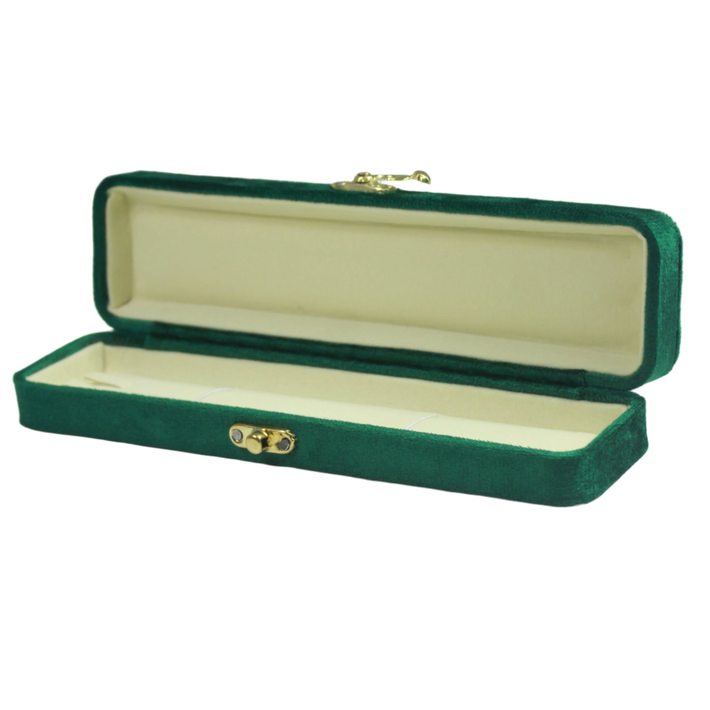 Gold Box Green Velvet Jewelry Boxes