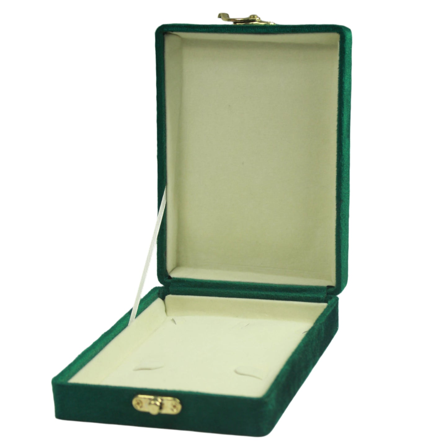Gold Box Green Velvet Jewelry Boxes