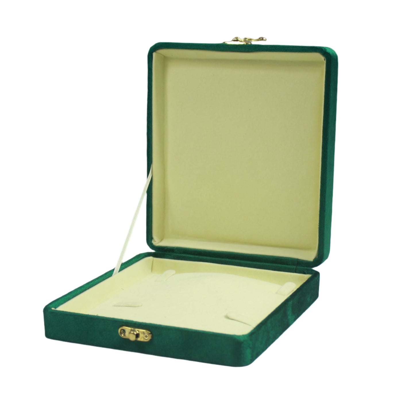 Gold Box Green Velvet Jewelry Boxes