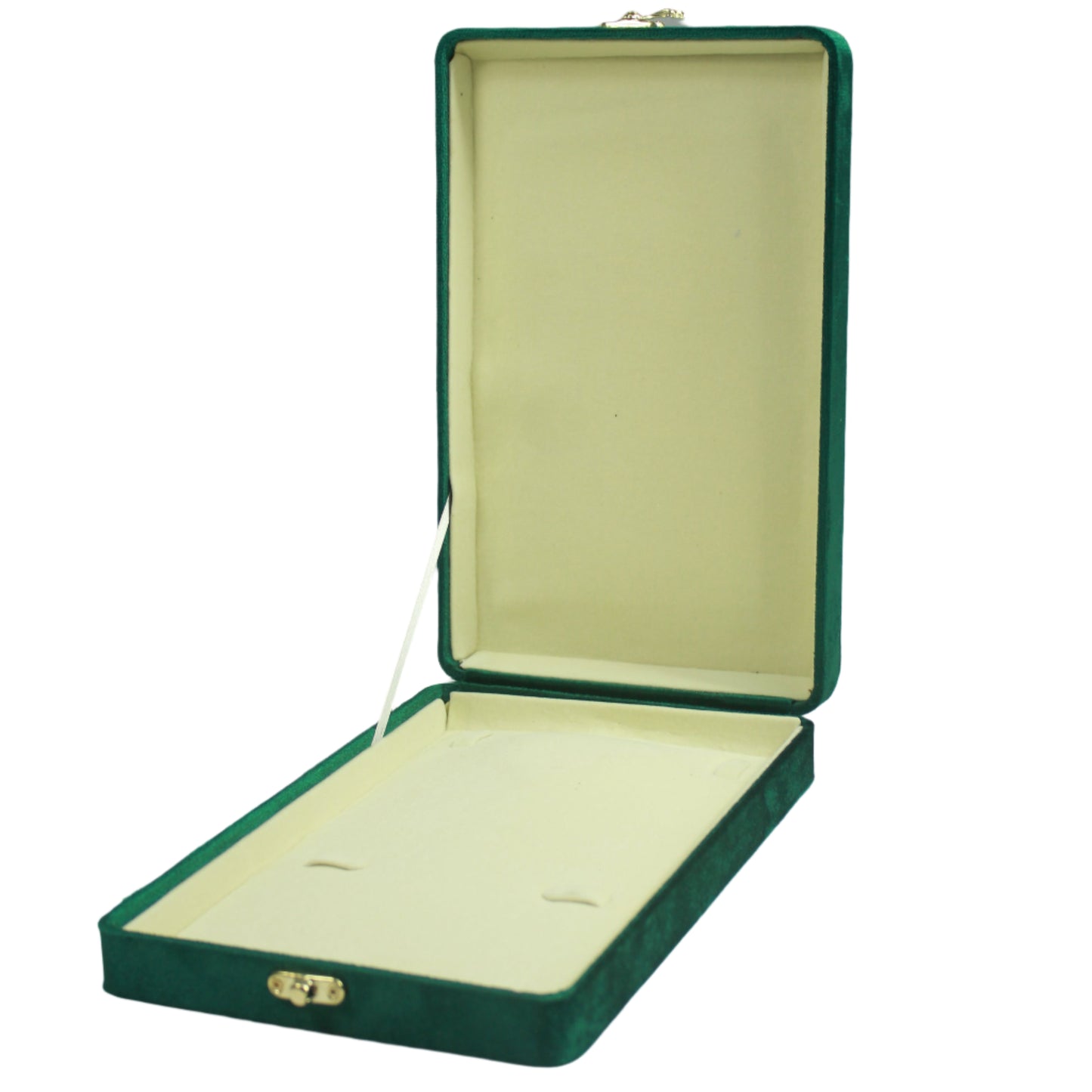 Gold Box Green Velvet Jewelry Boxes