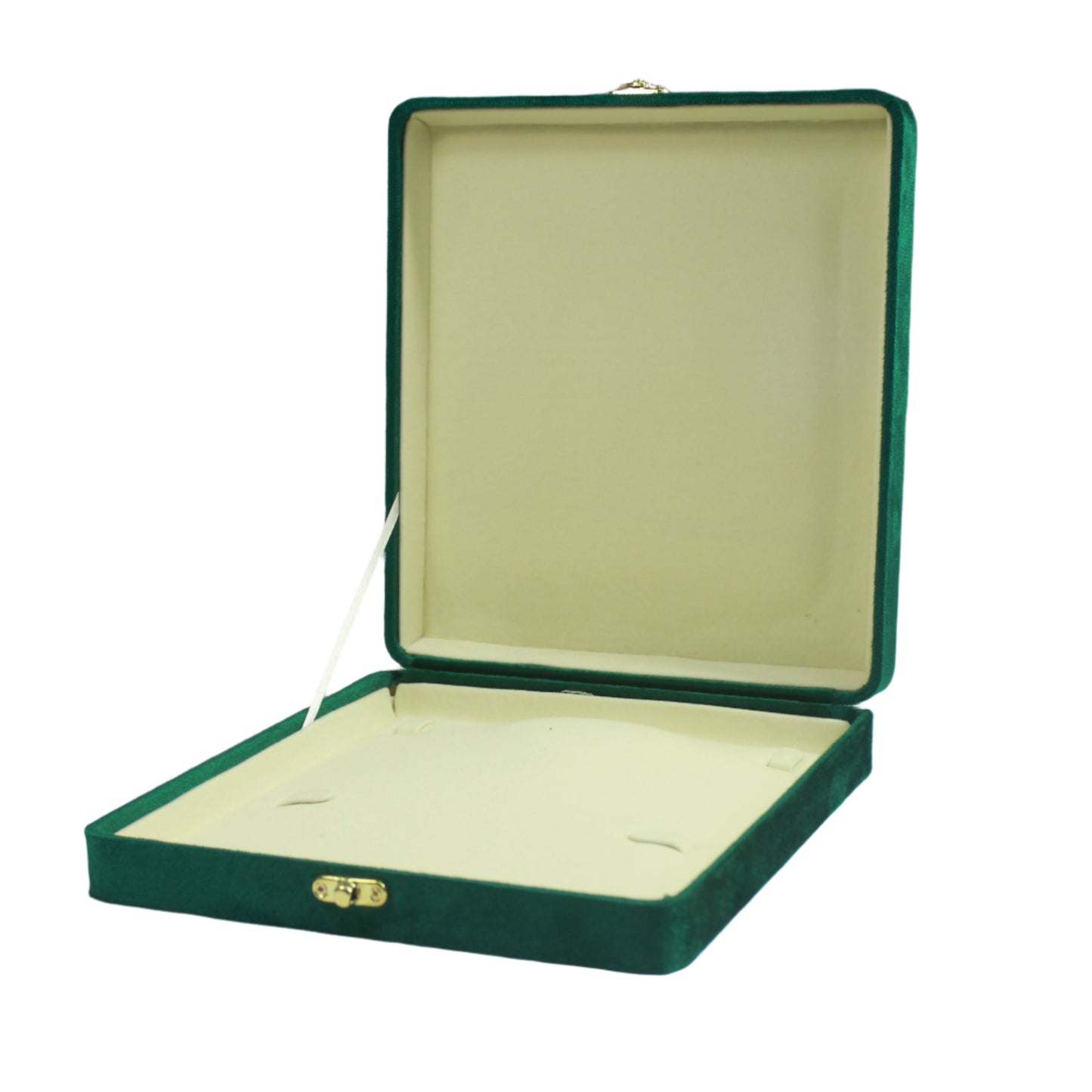 Gold Box Green Velvet Jewelry Boxes