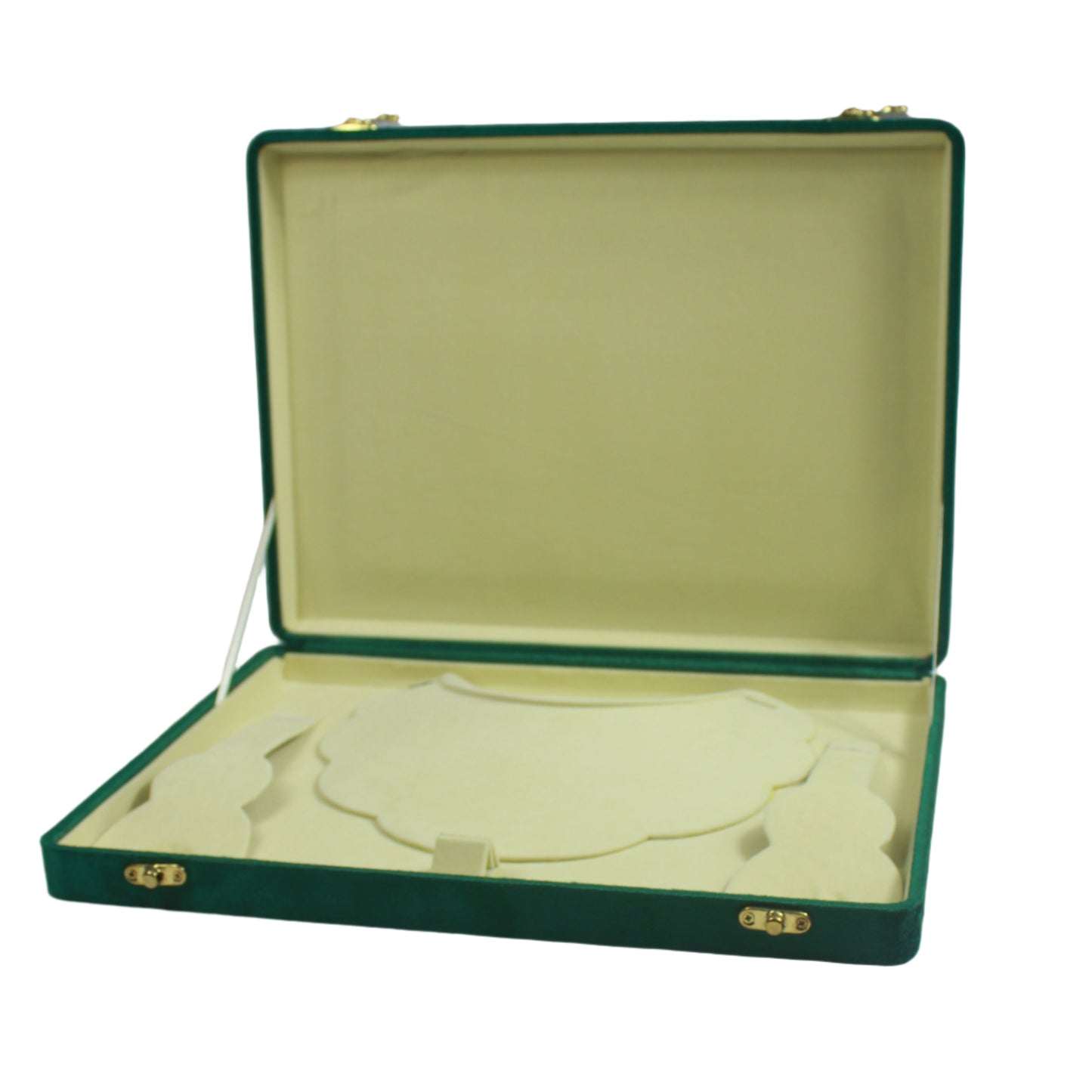 Gold Box Green Velvet Jewelry Boxes