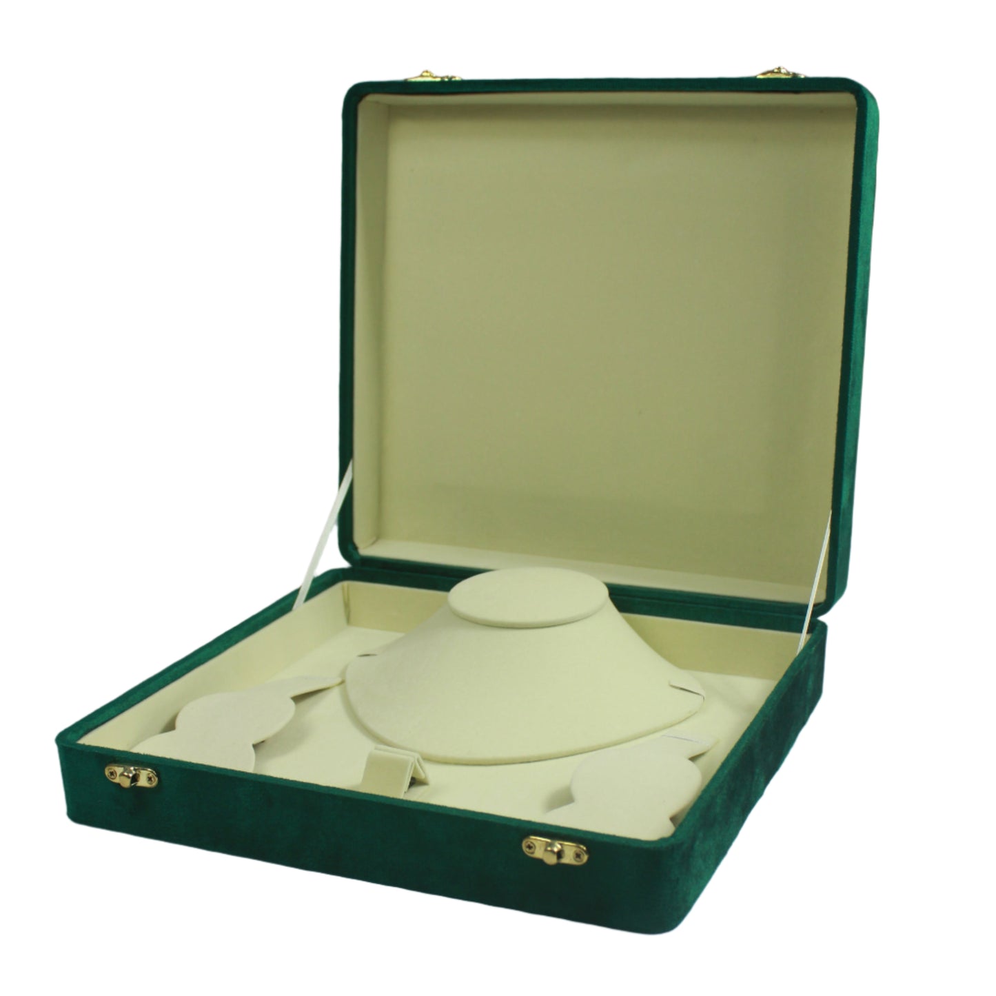Gold Box Green Velvet Jewelry Boxes