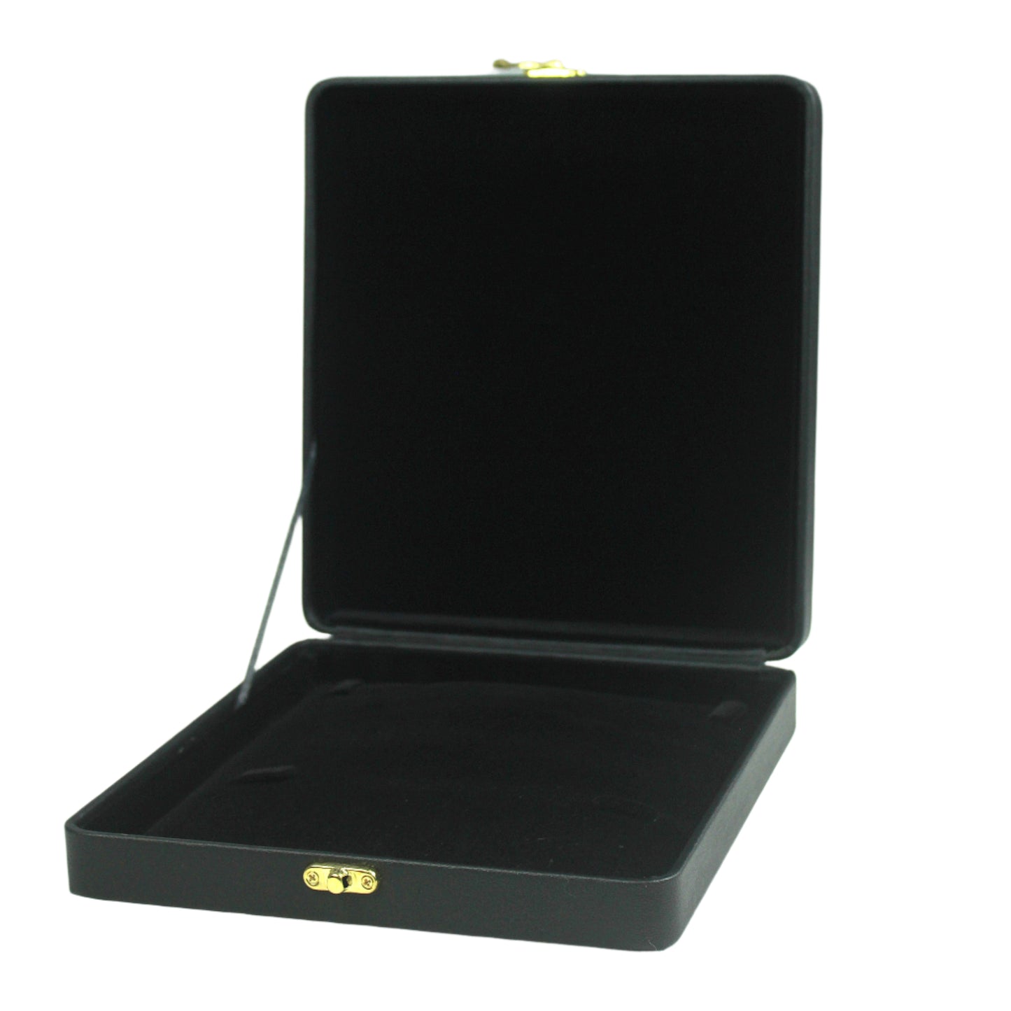 Black Leather Stitched Top Jewelry Boxes