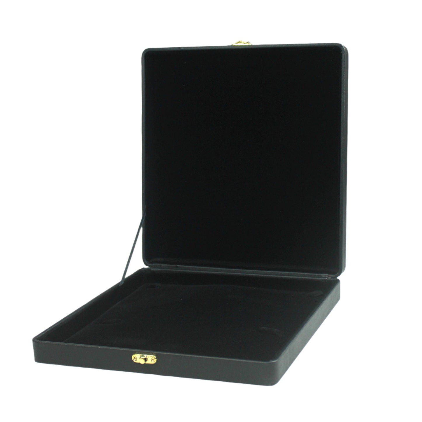 Black Leather Stitched Top Jewelry Boxes