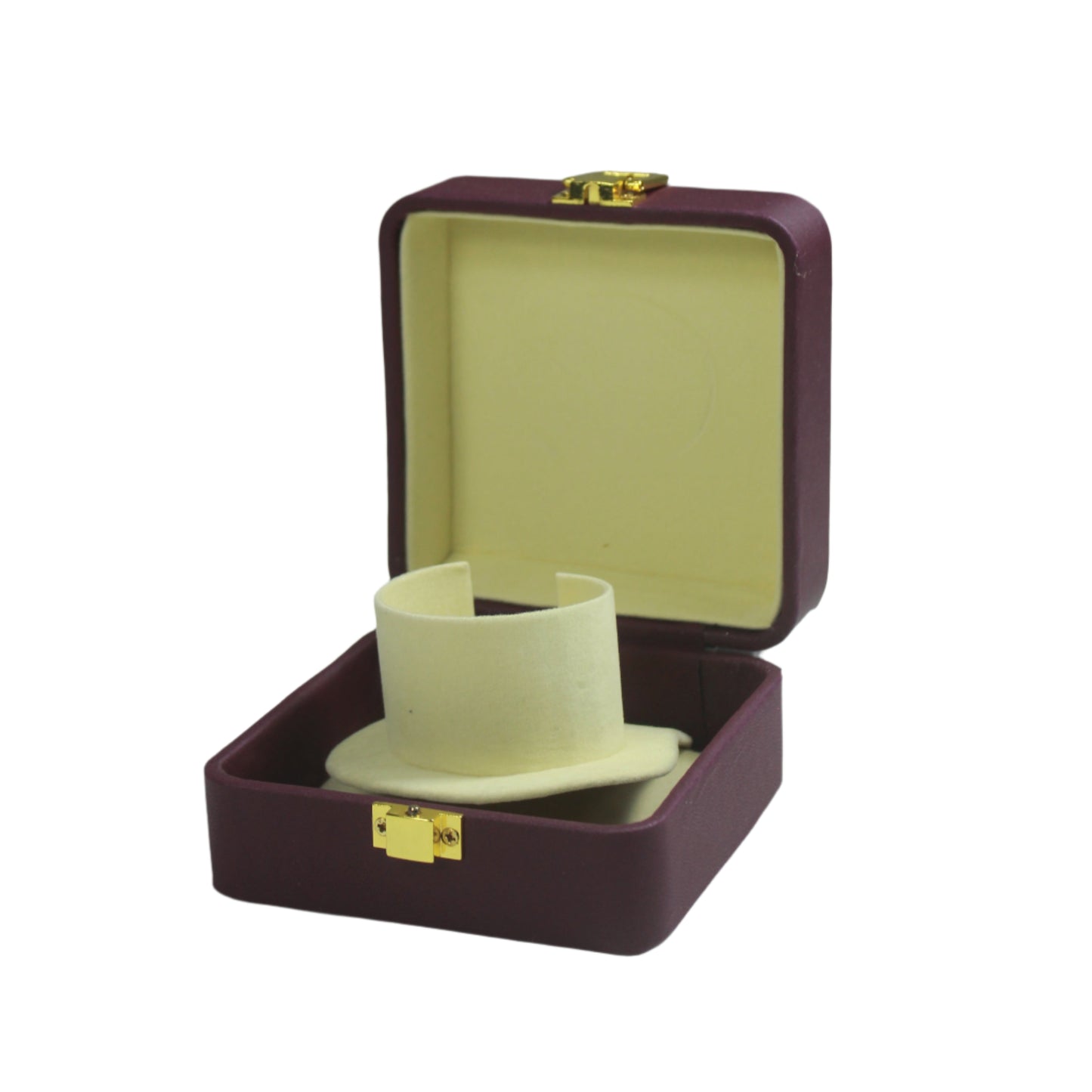 Leather & Velvet in Burgundy Jewelry Boxes