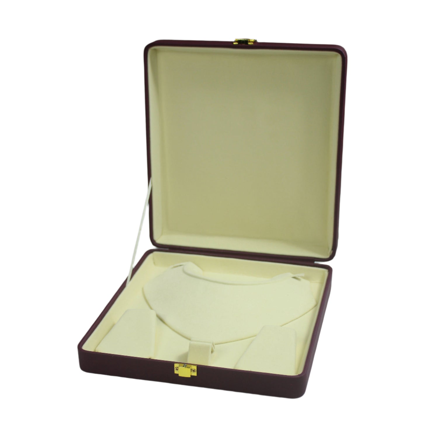 Leather & Velvet in Burgundy Jewelry Boxes