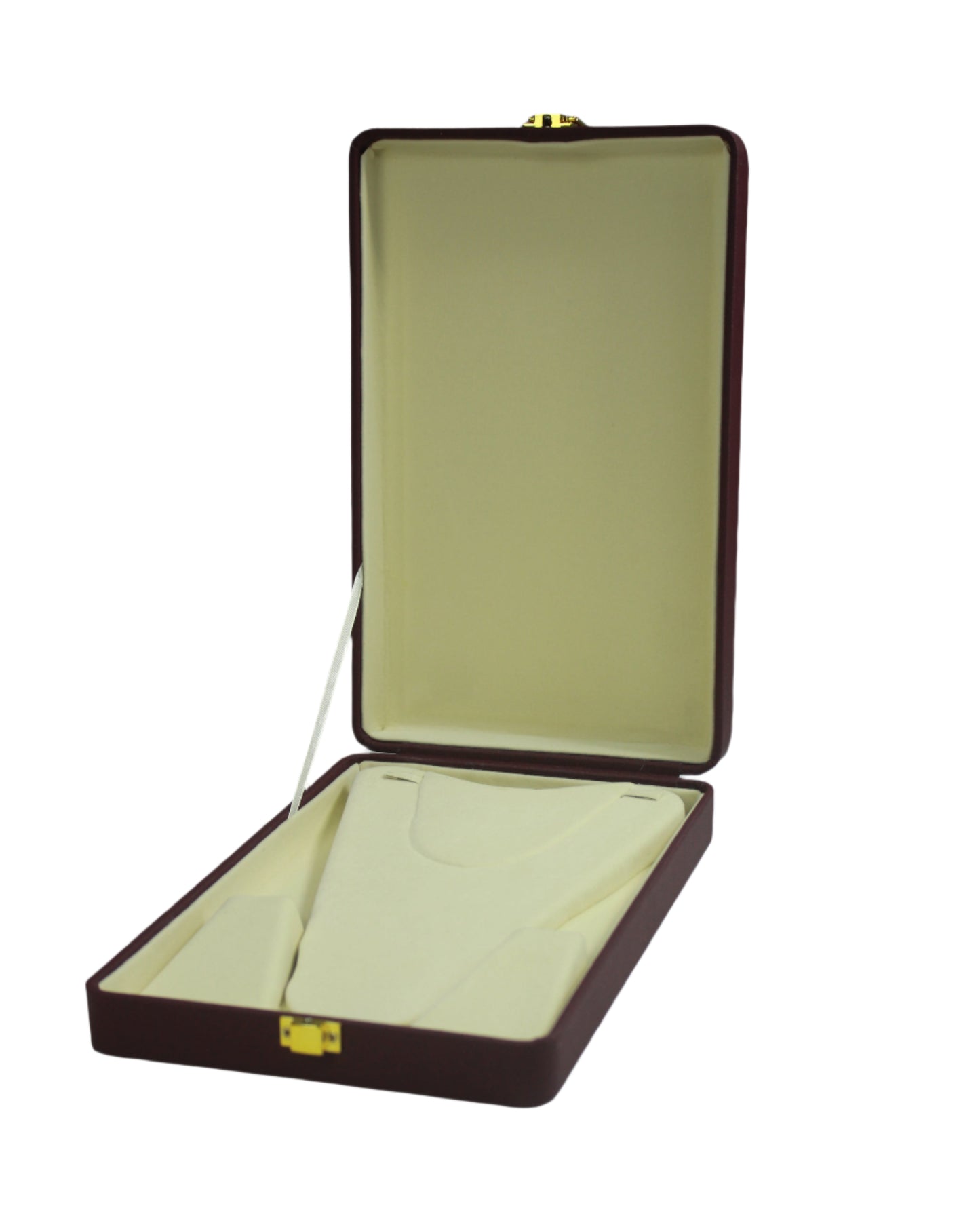 Leather & Velvet in Burgundy Jewelry Boxes