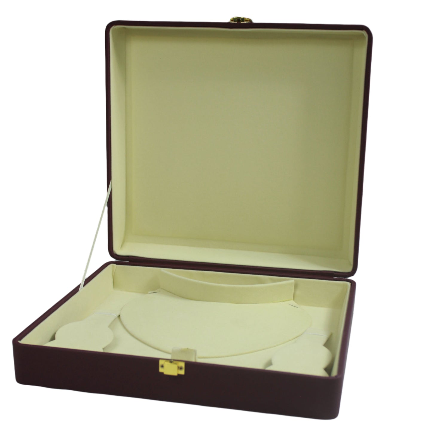 Leather & Velvet in Burgundy Jewelry Boxes
