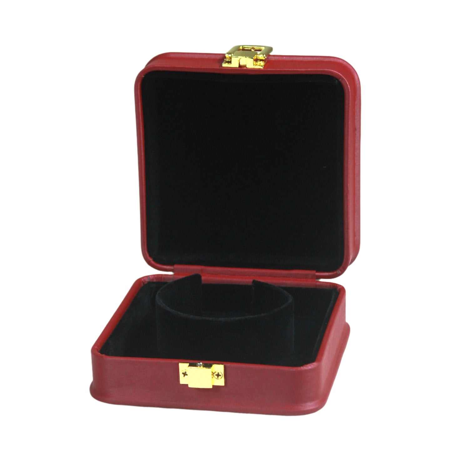 Maroon Leather U Lock Plain
