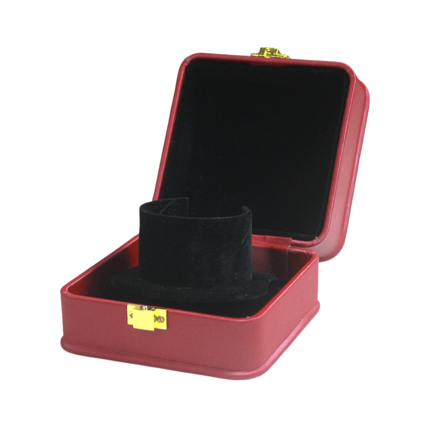 Maroon Leather U Lock Plain
