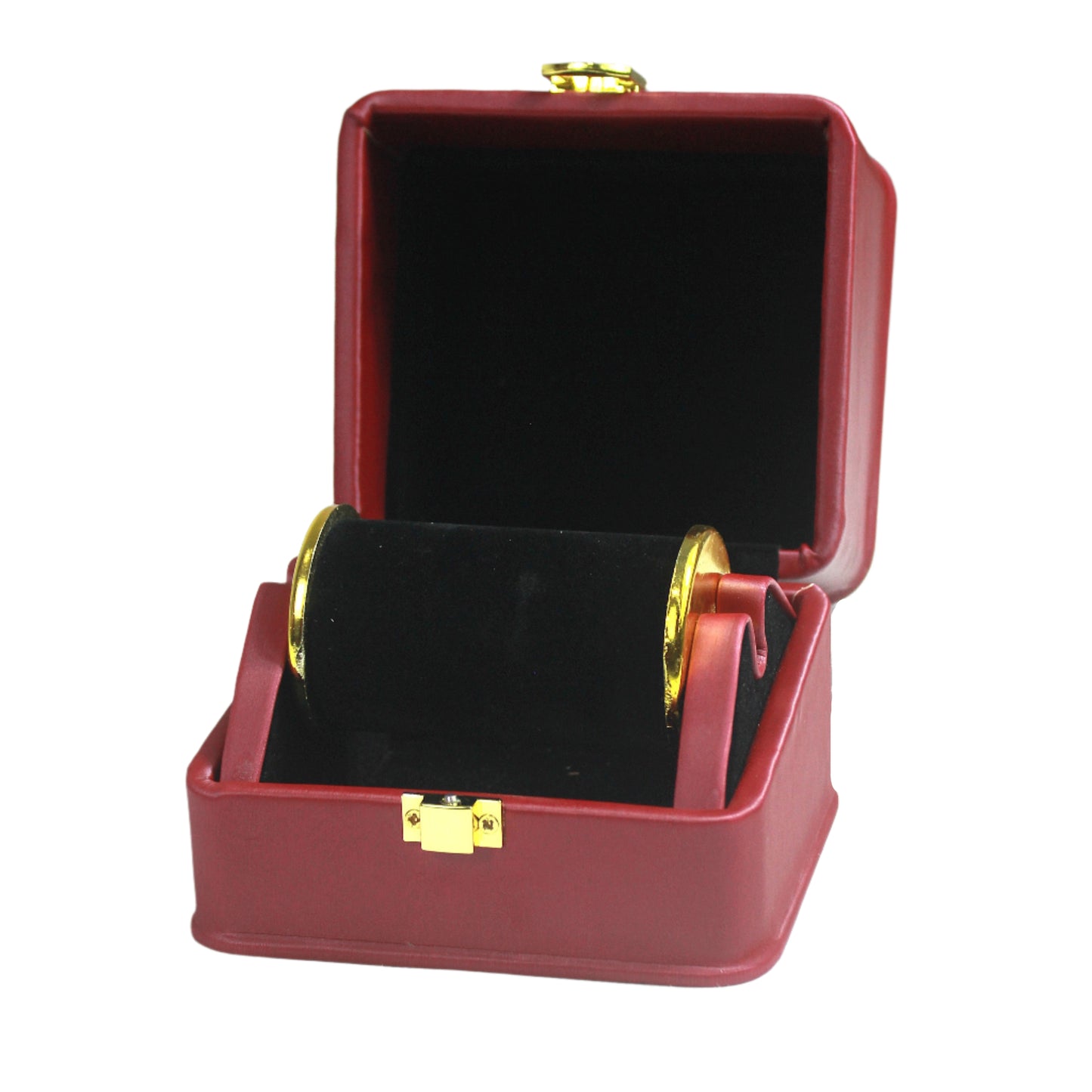 Maroon Leather U Lock Plain