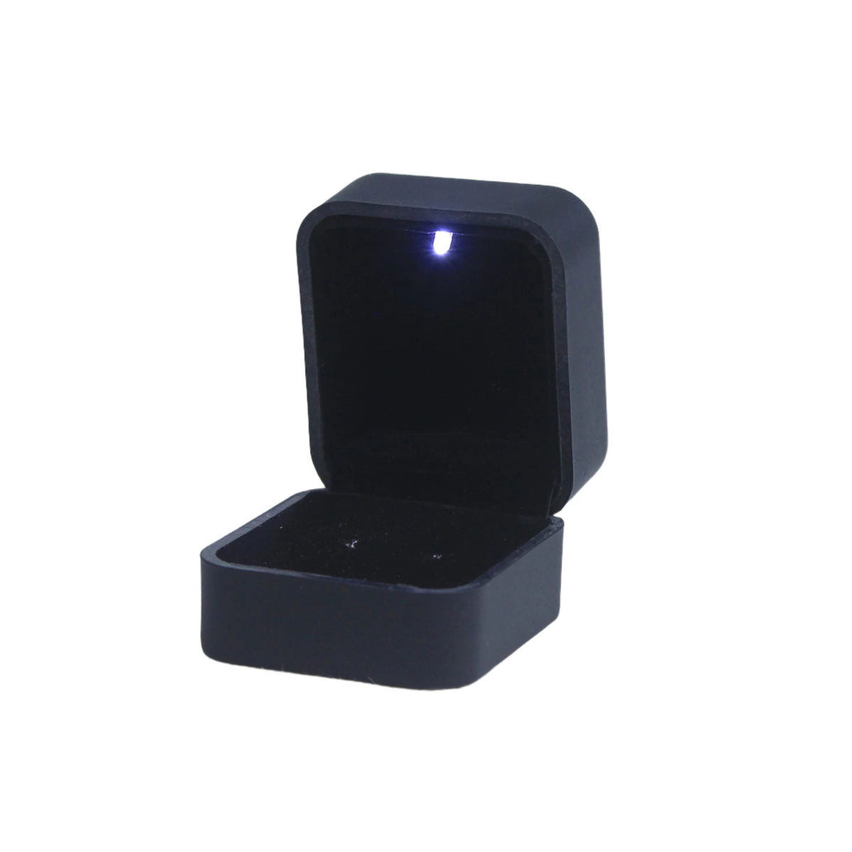 Black Lacquer 5-Piece Jewelry Box Set with LED
