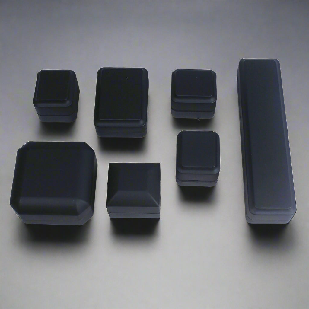 Black Lacquer 5-Piece Jewelry Box Set with LED