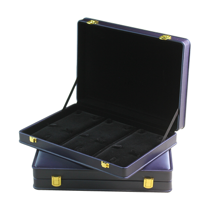 Blue Leatherette Stock Boxes