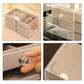 Acrylic Velvet Jewelry Organizer with 3 Drawers Stackable Display Storage Box