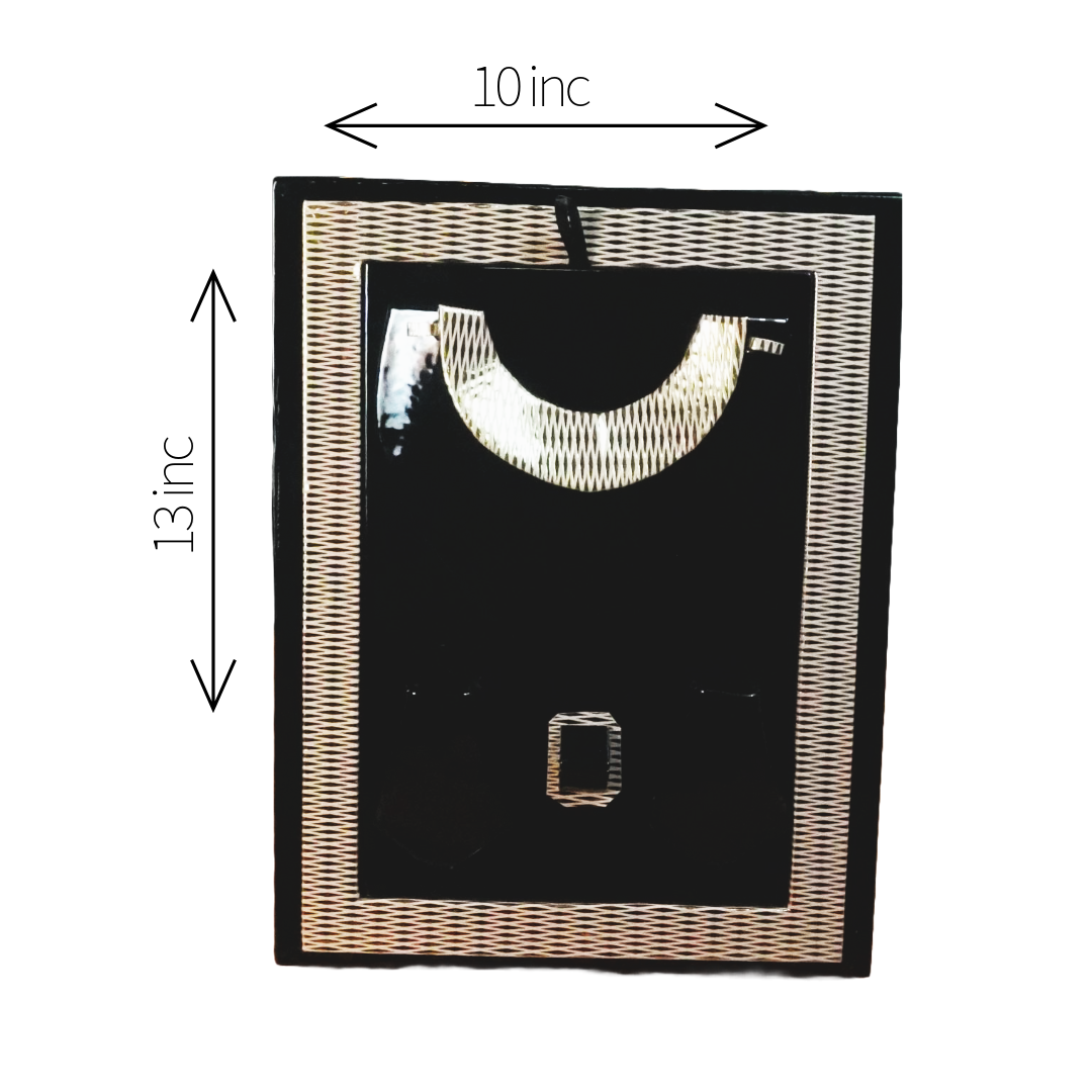 Black pattern Golden Edge Elite Display Tray