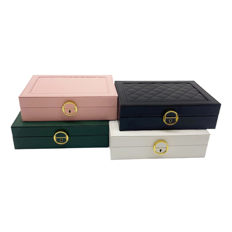 Luxury Velvet Travel Jewelry Box Organizer Storage With Jewelry Case