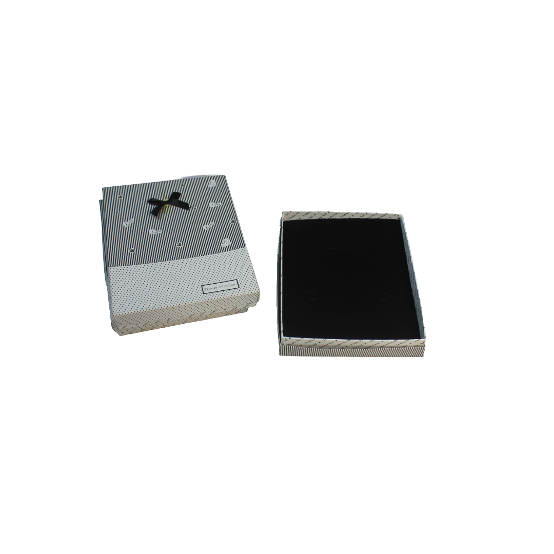 Black & White Texture Cardboard Jewelry Boxes