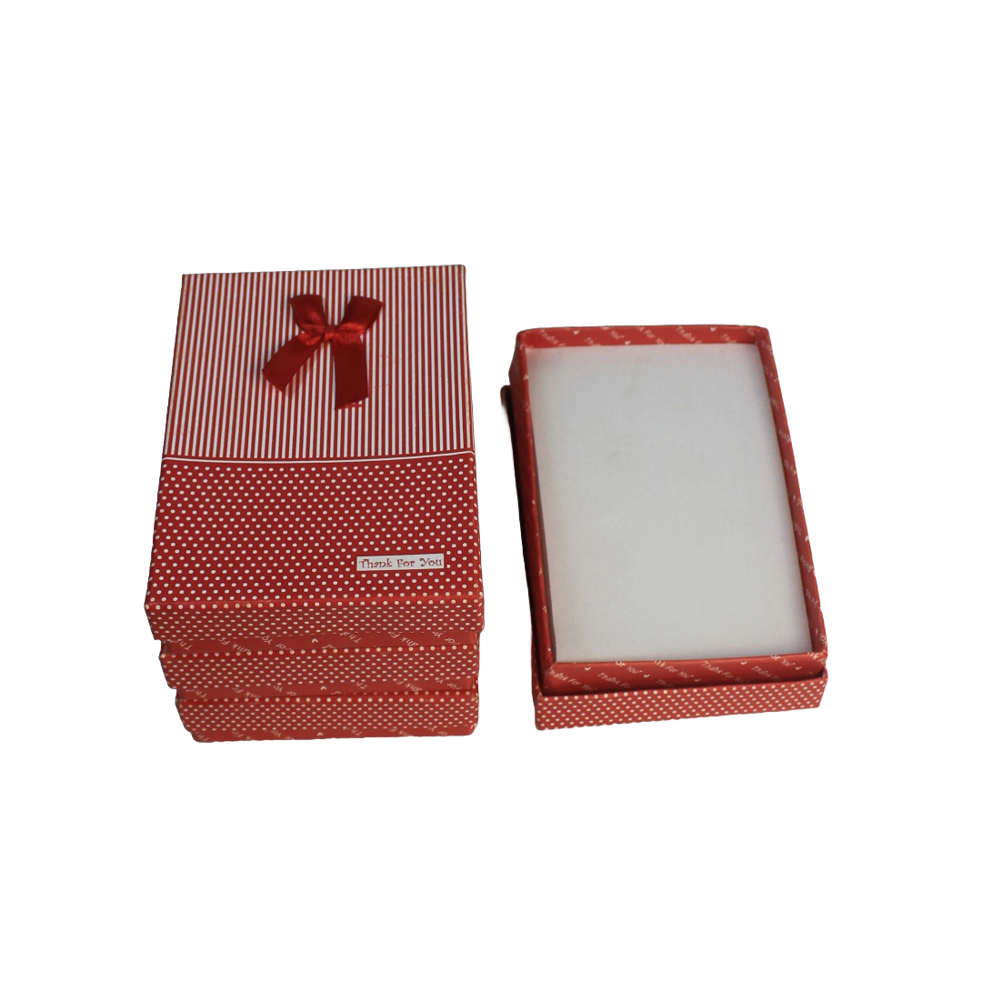 Red Thankyou Cardboard Jewelry Boxes