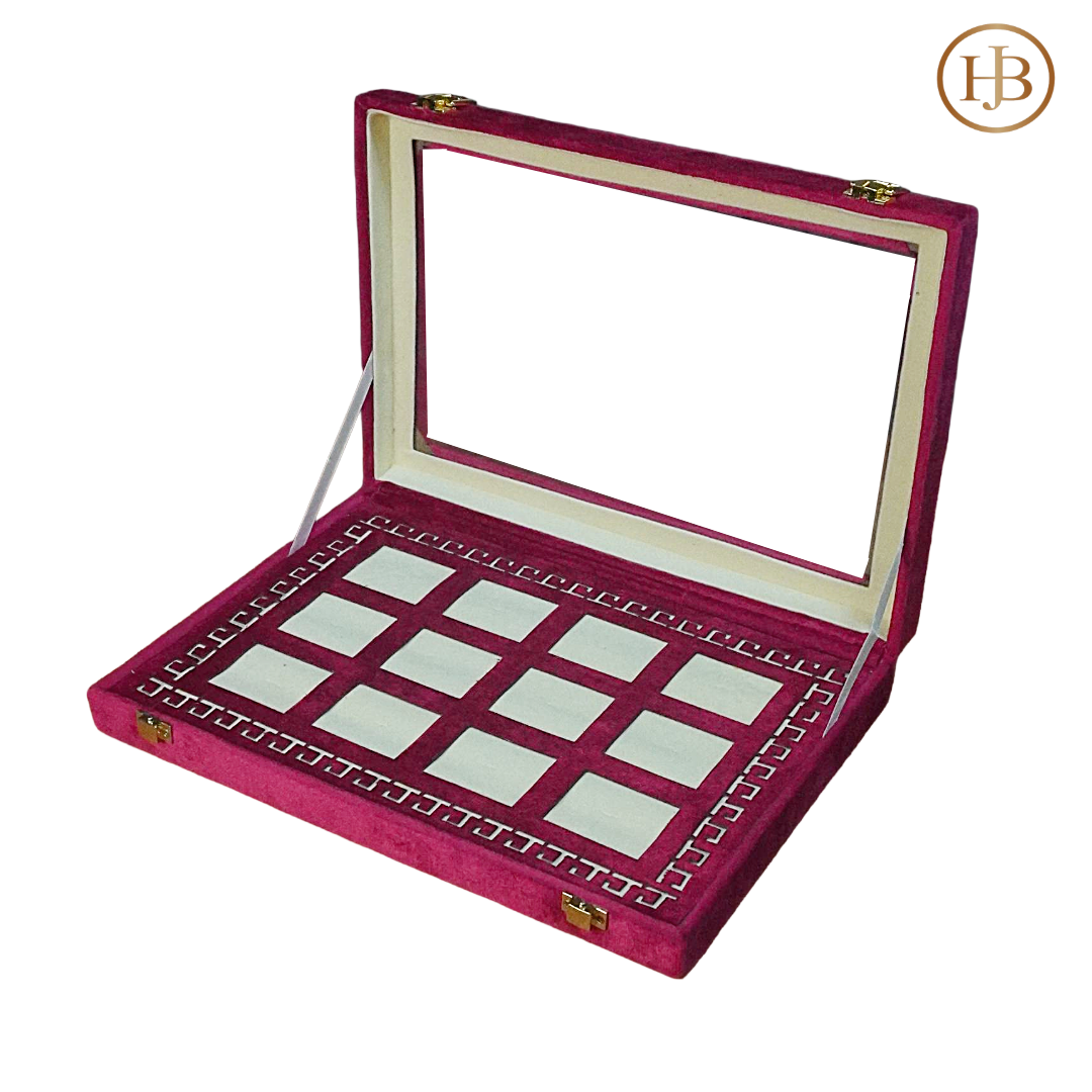 Prestige Red & Black Stock Box With Mirror