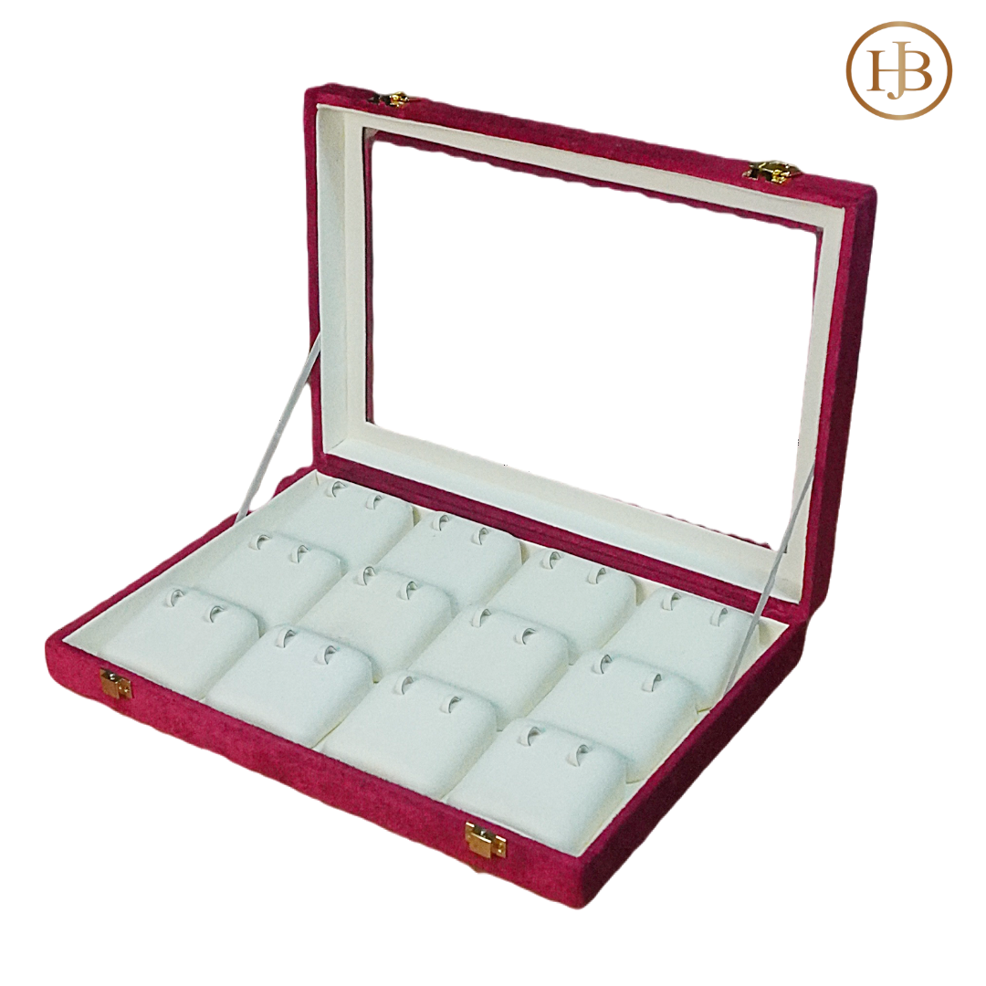 Prestige Red & Black Stock Box With Mirror