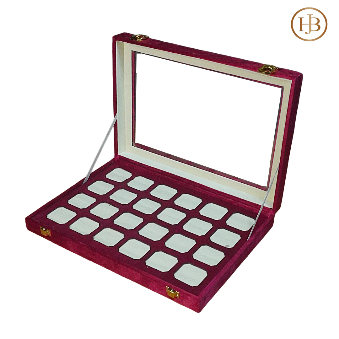 Prestige Red & Black Stock Box With Mirror