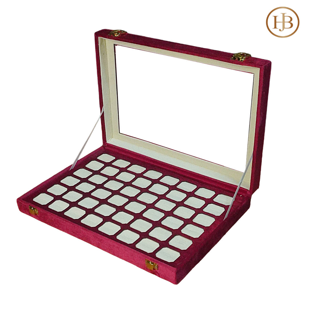 Prestige Red & Black Stock Box With Mirror