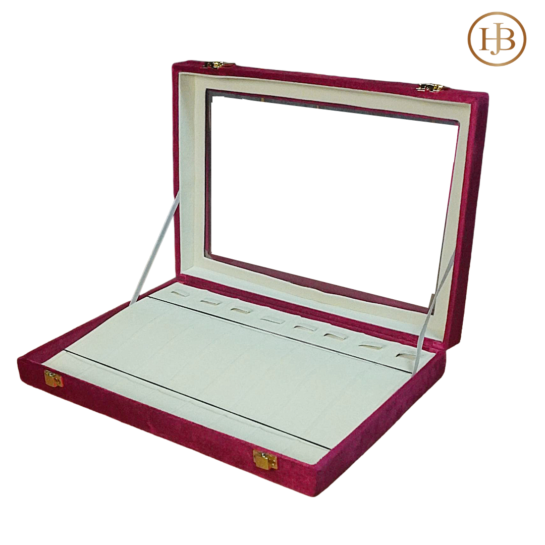 Prestige Red & Black Stock Box With Mirror
