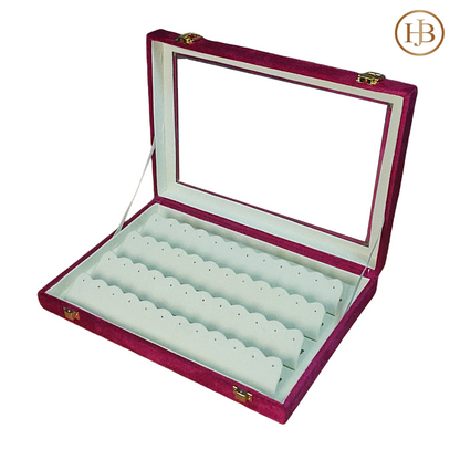 Prestige Red & Black Stock Box With Mirror