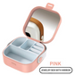 Multi Color Square Mini Jewelry Organizer With Mirror