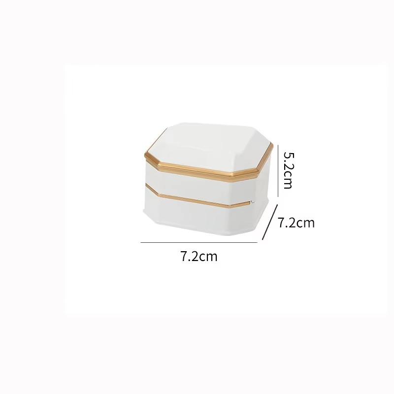 Imported Jewelry Ring Box Luxury White Lacquer Gifts Display With Light