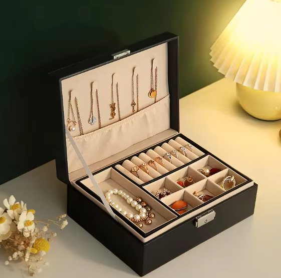 Portable Jewelry Box Ring Box Earrings Box Necklace Storage Box