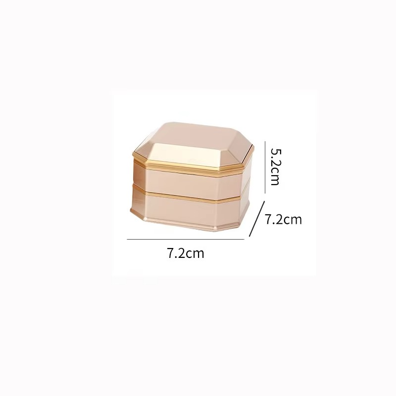 Imported Jewelry Ring Box Luxury White Lacquer Gifts Display With Light