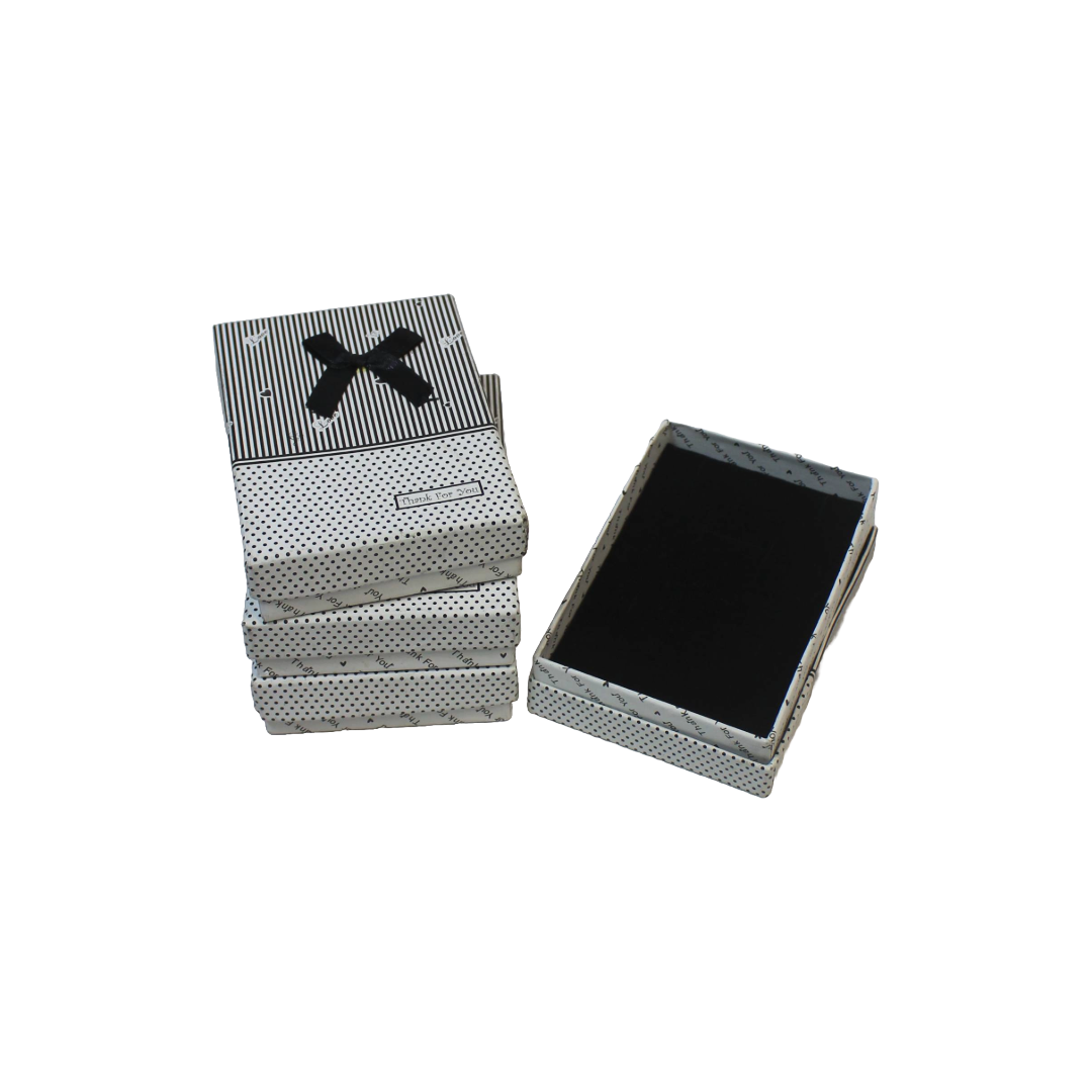 Black & White Texture Cardboard Jewelry Boxes