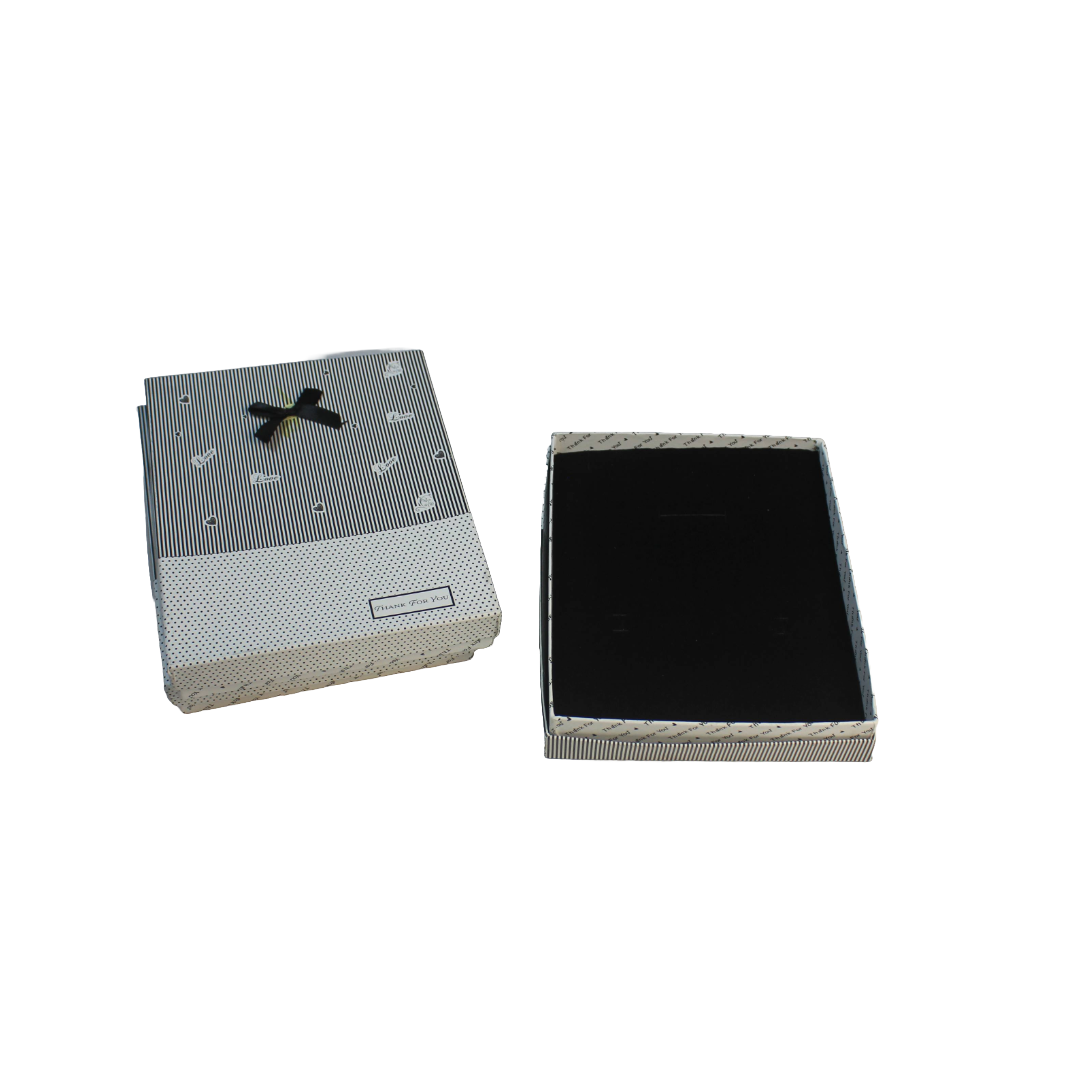 Black & White Texture Cardboard Jewelry Boxes
