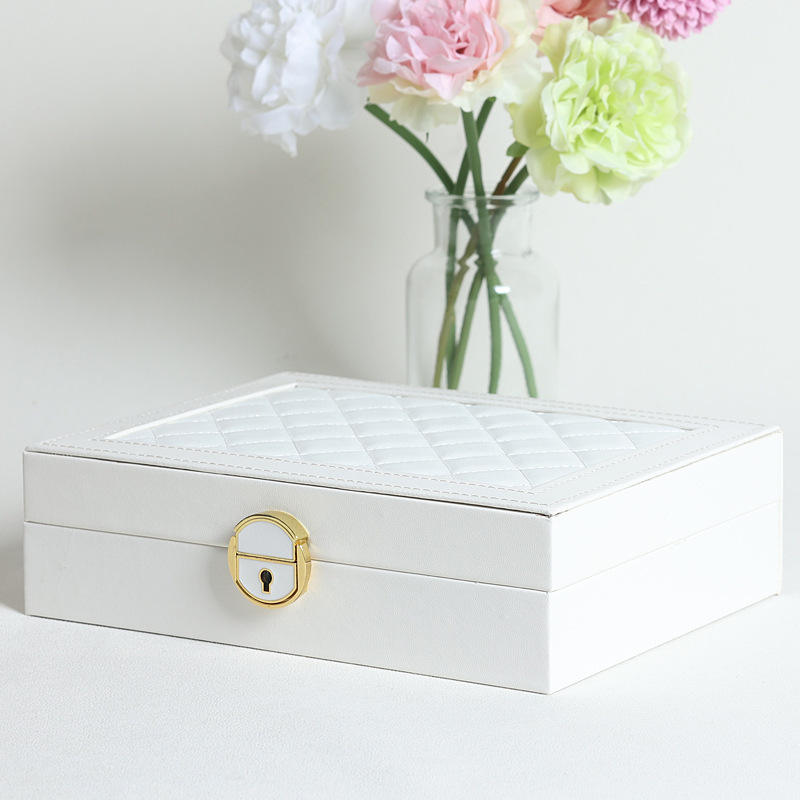 Luxury Velvet Travel Jewelry Box Organizer Storage With Jewelry Case