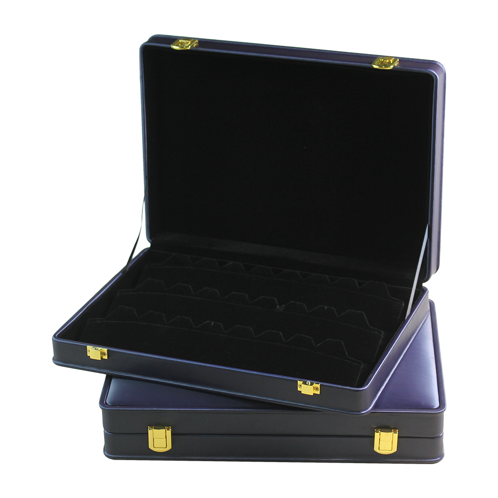 Blue Leatherette 12pcs Tops Stock Boxes